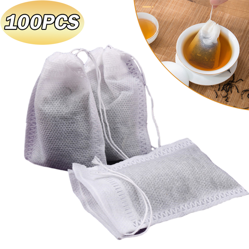 Herbal Wellness Products - 100Pcs Disposable Teabags Non-Woven Fabric Tea