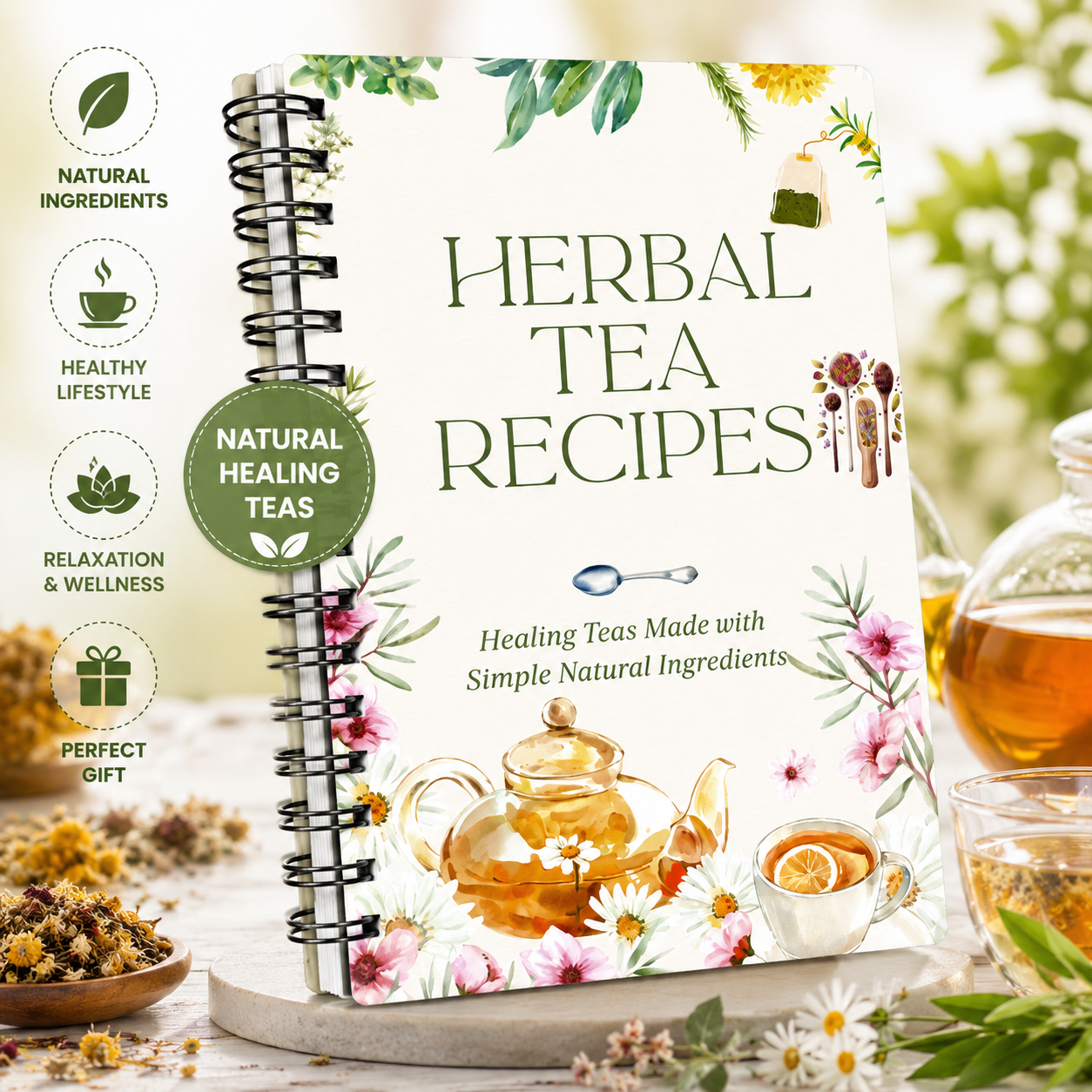 Herbal Tea Recipes Book – Natu - đánh giá và giá Wellness Herbal Tea Blends