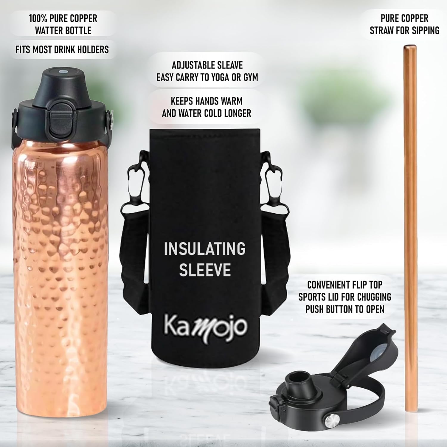 Pure Copper Water Bottle with  - đánh giá và giá Ayurvedic & Herbal Wellness Kits